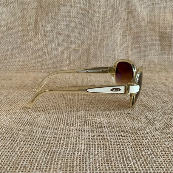 CHLOE Magnolia Gradient Sunglasses Soft Square Frames Brown Gradient Lenses - Picture 4 of 14